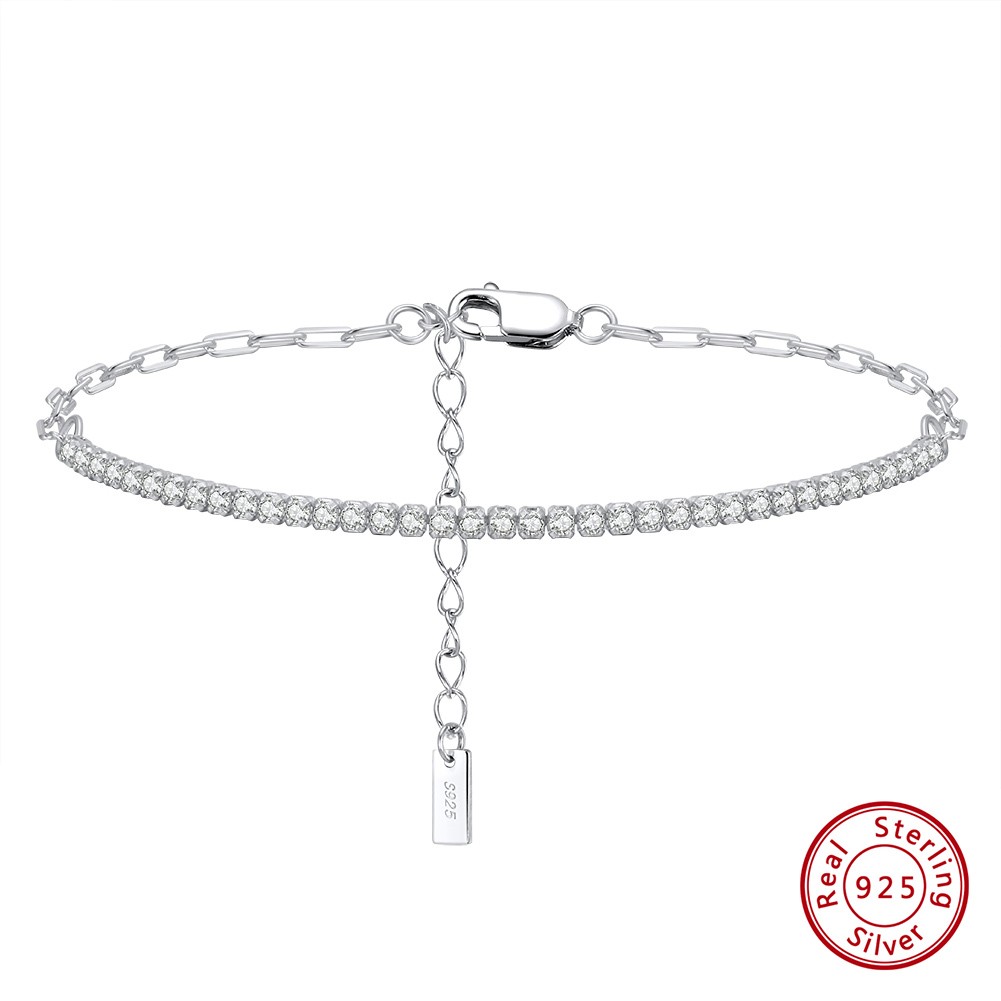 Pulsera de tenis con cadena de clip chapada en oro de 14 quilates de ORSA JEWELS