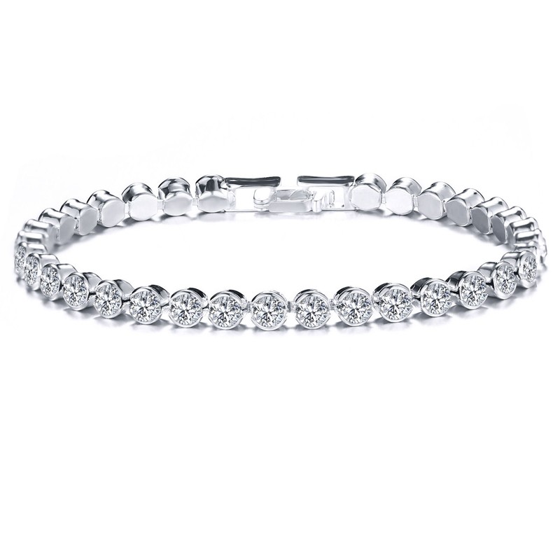 Pulsera de tenis chapada en oro de 14 quilates