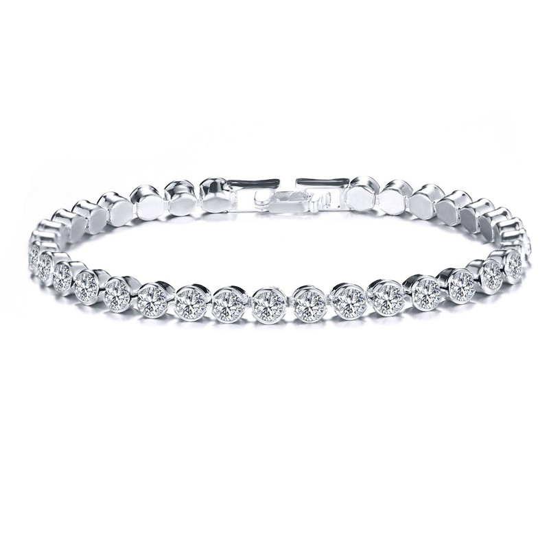 Pulsera de tenis chapada en oro de 14 quilates
