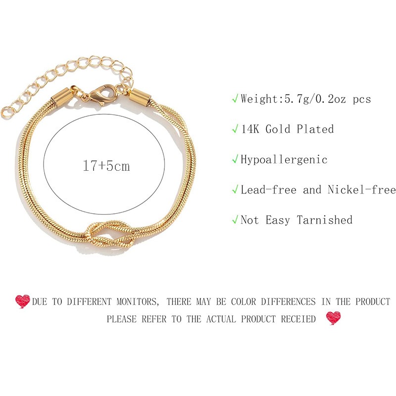 Pulsera de nudo de amor para mujer