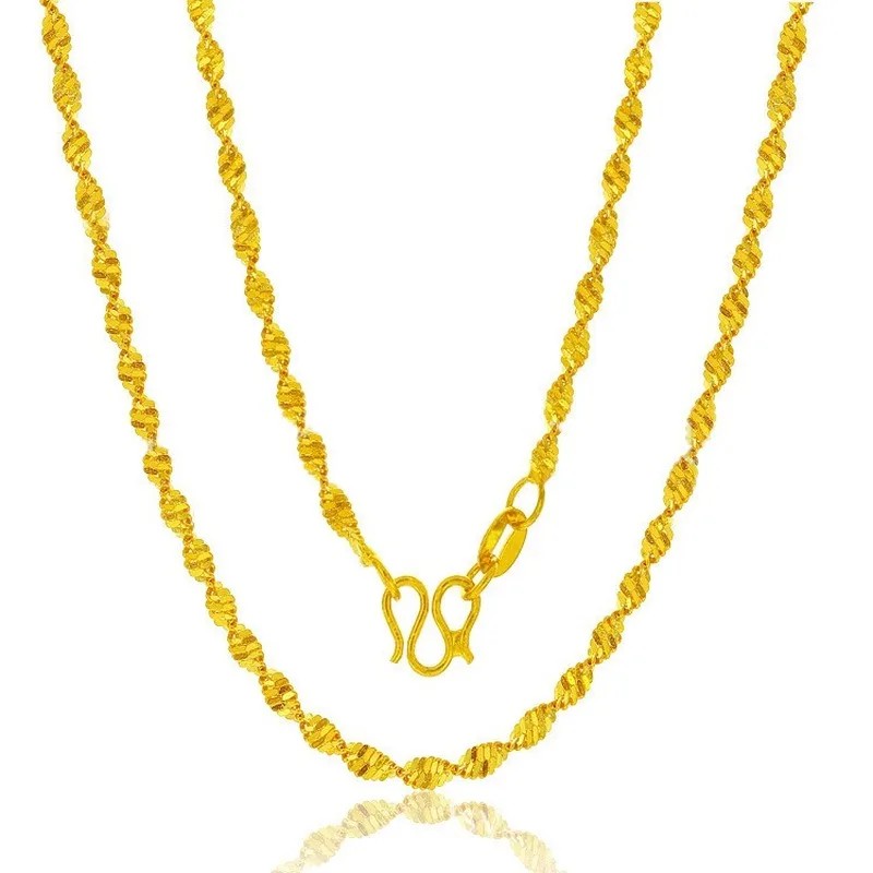 Collar chapado en oro amarillo de 18 quilates para mujer