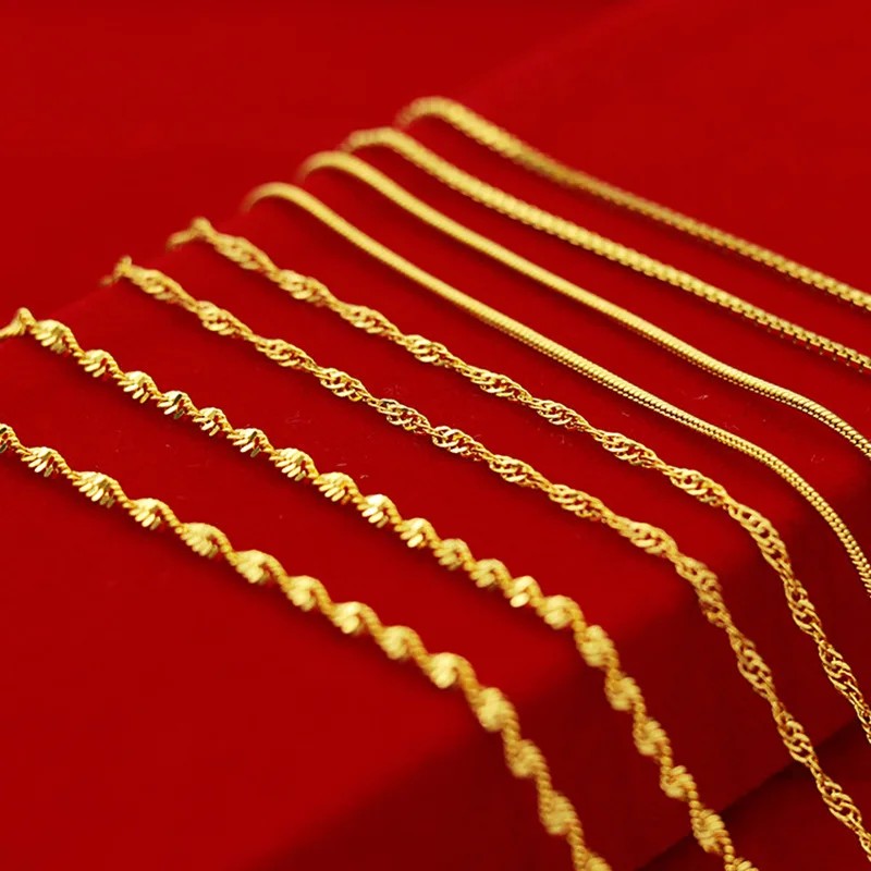 Collar chapado en oro amarillo de 18 quilates para mujer