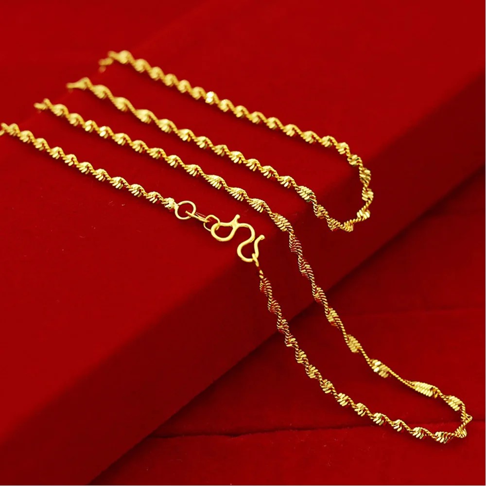 Collar chapado en oro amarillo de 18 quilates para mujer