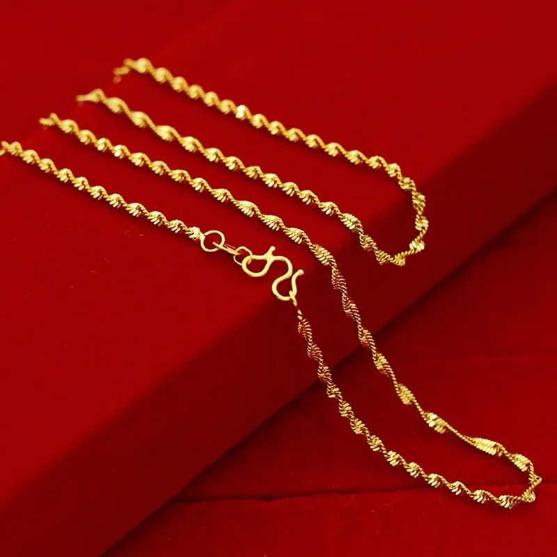 Collar chapado en oro amarillo de 18 quilates para mujer