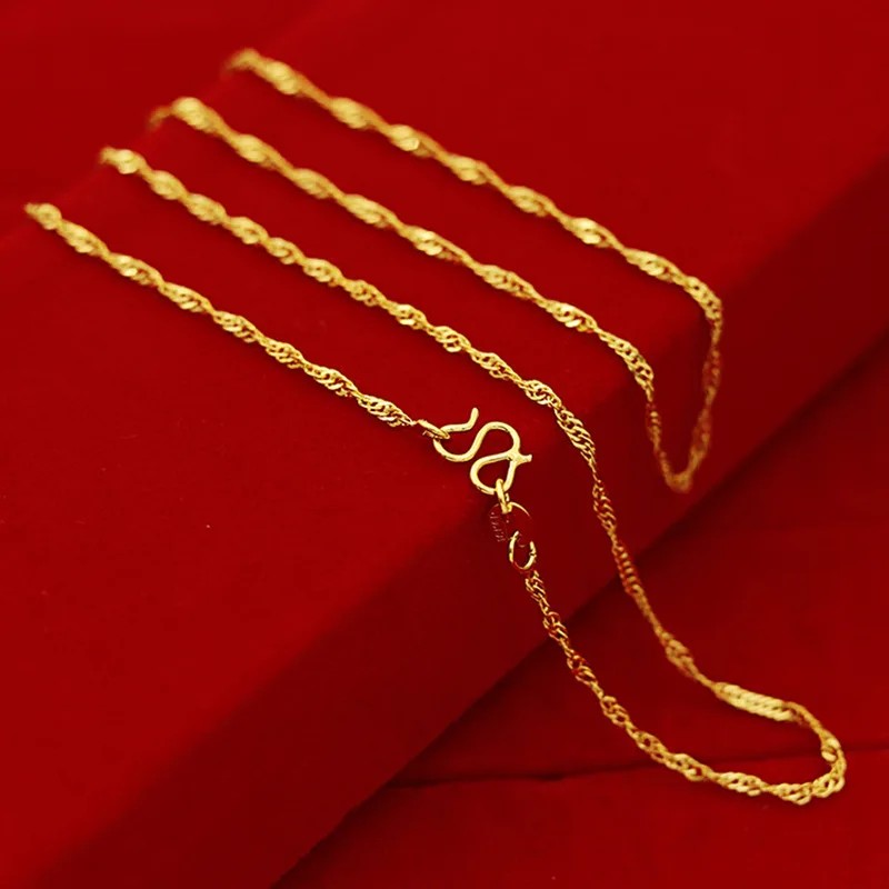 Collar chapado en oro amarillo de 18 quilates para mujer