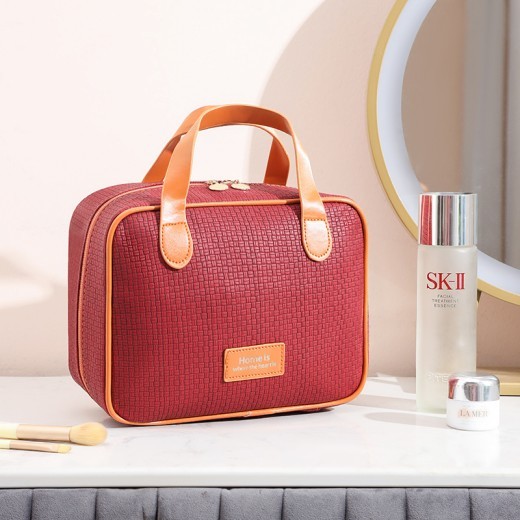 Bolsa de almacenamiento de cosméticos portátil de alta calidad y gran capacidad. Bonita.