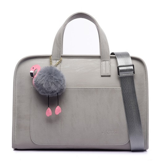 Bolso para portátil de cuero impermeable y moderno para mujer.