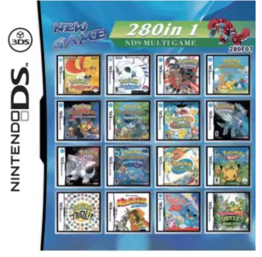 Tarjeta de juego 3DS NDS Tarjeta combinada 23 en 1 NDS Tarjeta combinada NDS Cassette 482 IN1 280 4300 0
