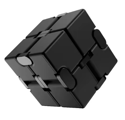 Cubo infinito de aleación de aluminio, metal EDC, mini juguete portátil para aliviar el estrés, para oficina, con tapa cúbica, para relajarse y desahogarse.