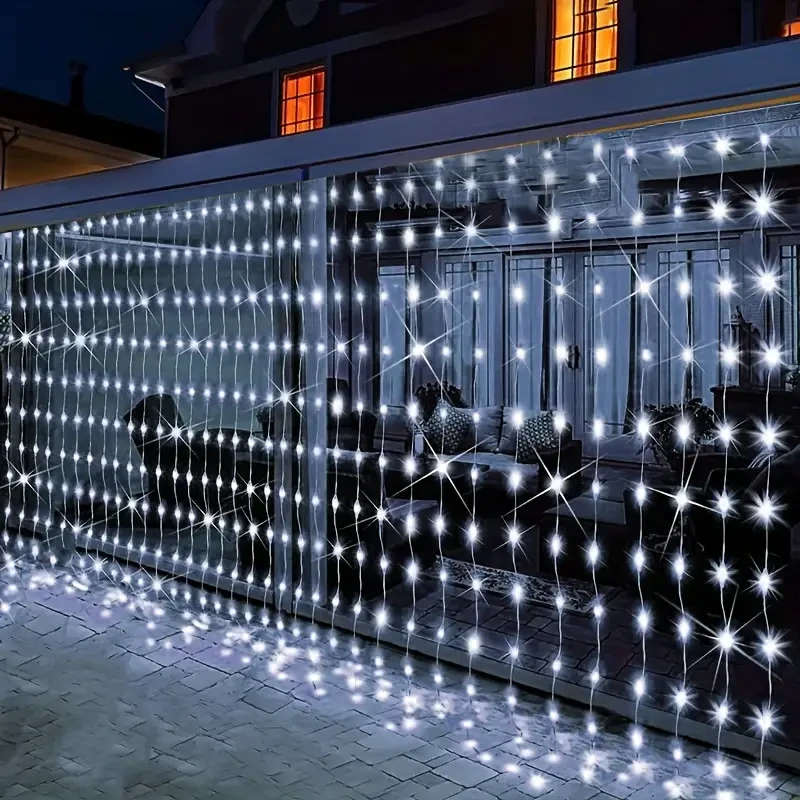Cortina de luces solares: 8 modos de iluminación