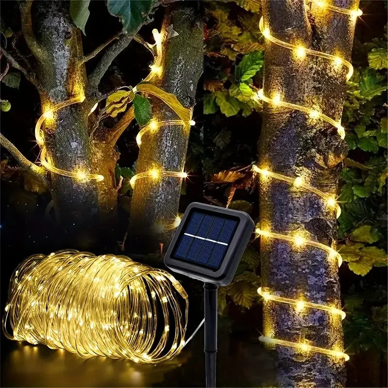 Luces LED de cadena versátiles alimentadas por energía solar
