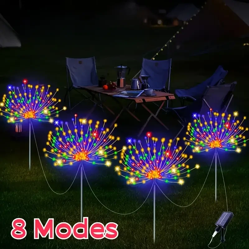 4 luces LED solares para jardín al aire libre