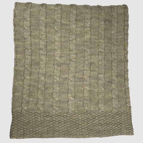 🐑 Luxe NZ Merino Cable Blanket 🛏️ - t 80x90cm