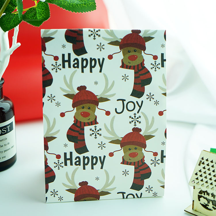 Bolsa de papel con dibujos animados para niños, bolsa de regalo de papel para regalo, nueva oferta navideña de comercio exterior