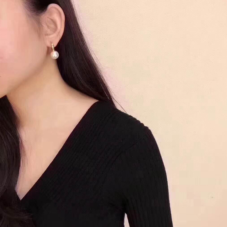 Pendientes de latón con perlas de cristal