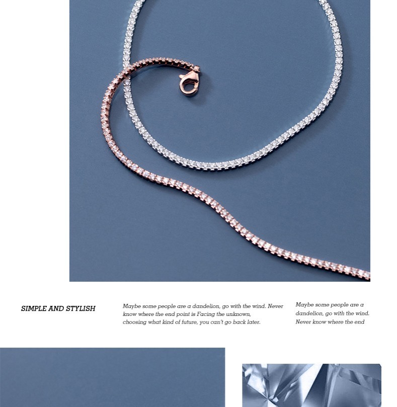 Versión coreana de la pulsera de diamantes brillantes Sweet Row