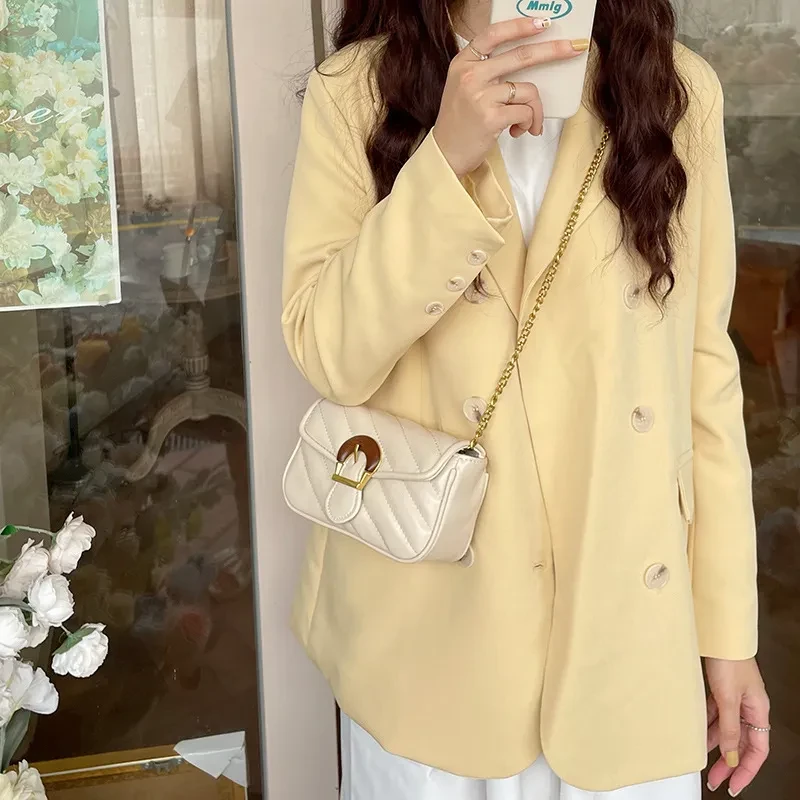 Nuevo bolso de hombro cuadrado pequeño de mujer, combinable con todo.