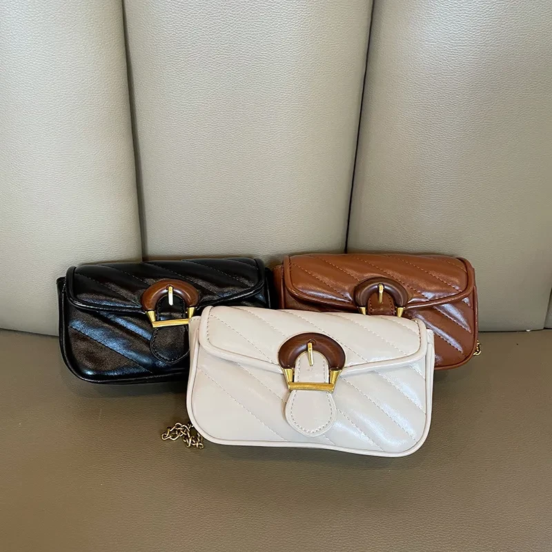 Nuevo bolso de hombro cuadrado pequeño de mujer, combinable con todo.