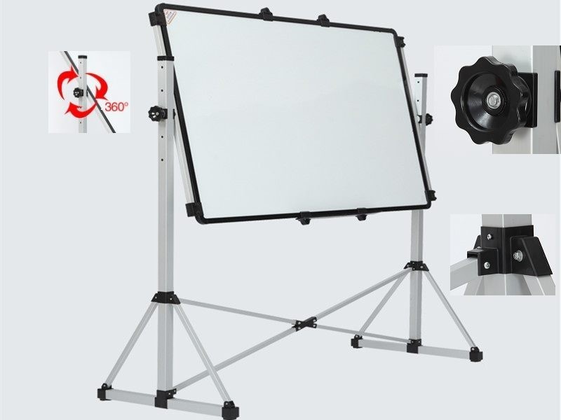 Pizarra magnética de 2 lados de 240 x 120 cm + soporte