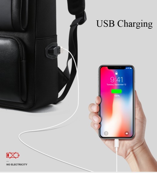 Mochila BOPAI de cuero negro, mochila universitaria para niños, mochilas antirrobo para hombres, bolsos de viaje, mochila de estilo coreano para hombres, mochila escolar