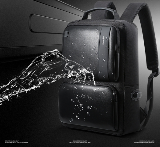 Mochila BOPAI de cuero negro, mochila universitaria para niños, mochilas antirrobo para hombres, bolsos de viaje, mochila de estilo coreano para hombres, mochila escolar