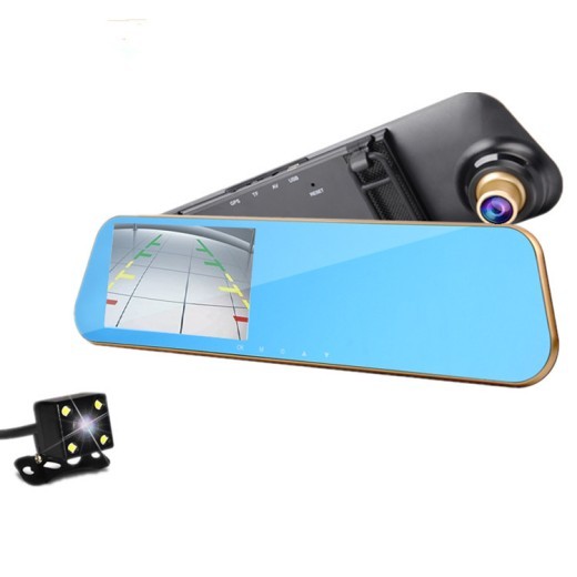 Grabadora de conducción con espejo retrovisor