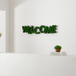 Letras de BIENVENIDA Arte Decoraciones de pared de musgo