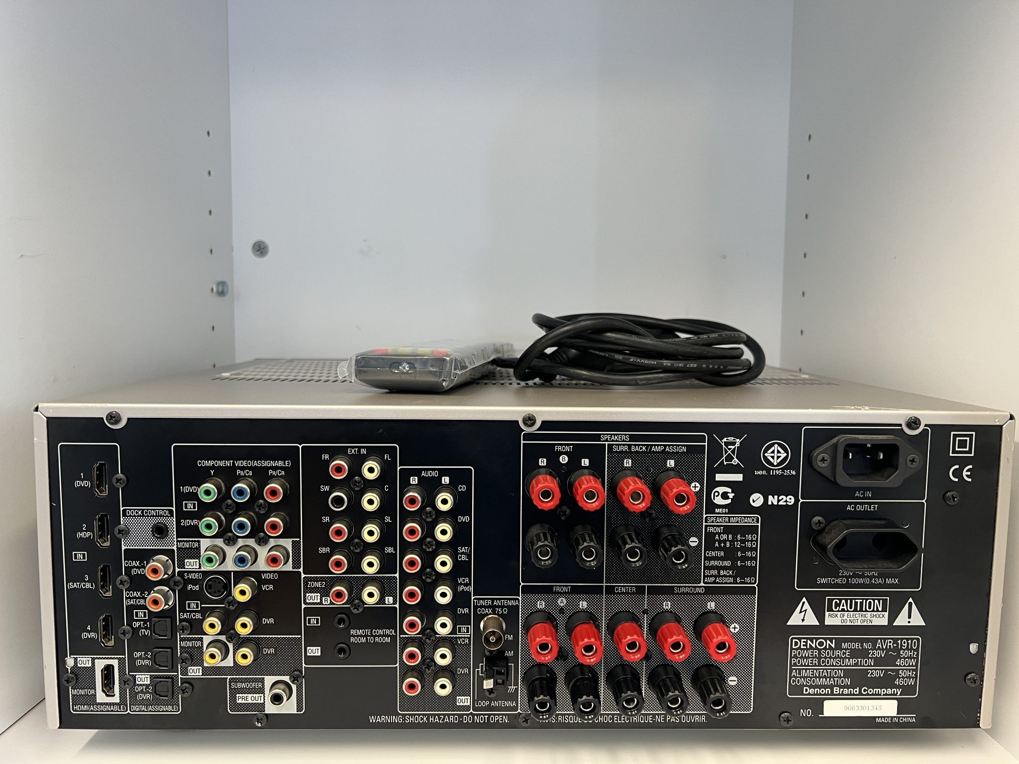 Receptor de sonido envolvente de audio y vídeo Denon AVR-1910 (2009-10)