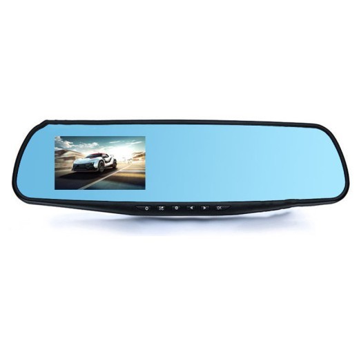 Espejo retrovisor de 3,5 pulgadas con grabadora de conducción para coche, lente de alta calidad