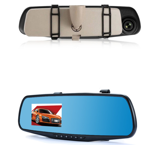 Espejo retrovisor de 3,5 pulgadas con grabadora de conducción para coche, lente de alta calidad