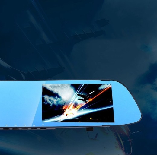 Espejo retrovisor con pantalla IPS de 5 pulgadas y imagen de marcha atrás HD 1080P
