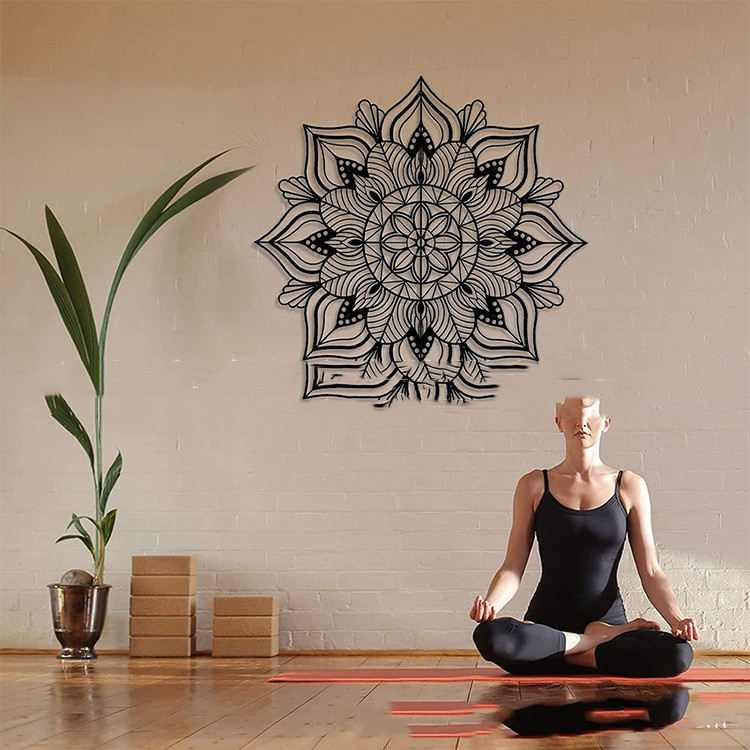 Arte Mandala Grande Colgante de Pared Mandala de Hierro