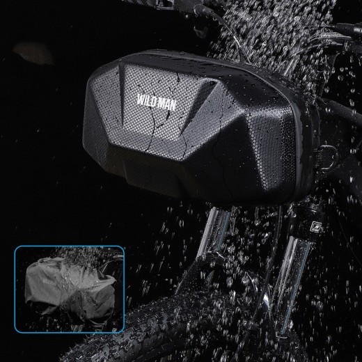 Bolsa para manillar de bicicleta WILD MAN, carcasa rígida de EVA