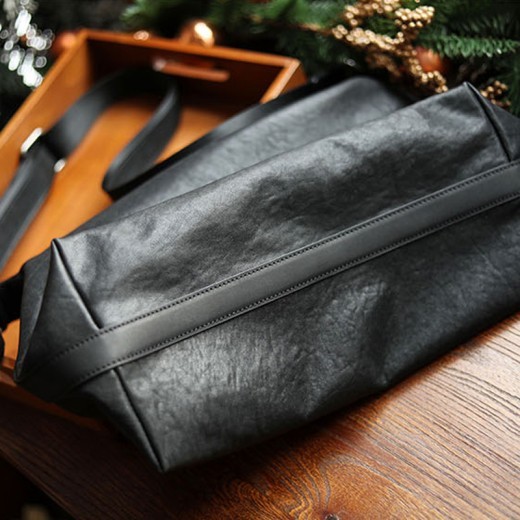 Bolsa de fitness de piel de vaca, almohada de ocio para hombre