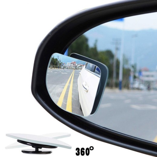 Espejo retrovisor de coche pequeño y redondo