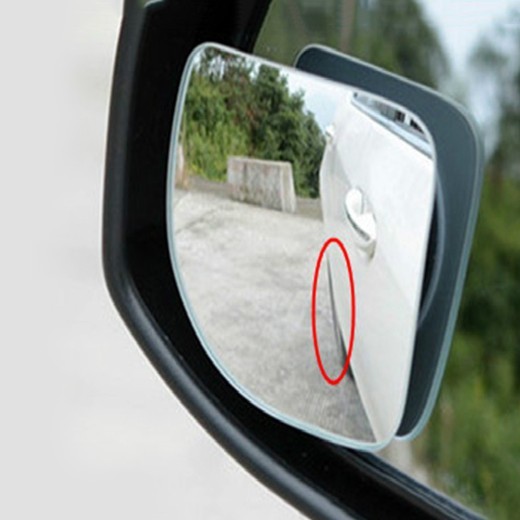 Espejo retrovisor de coche pequeño y redondo