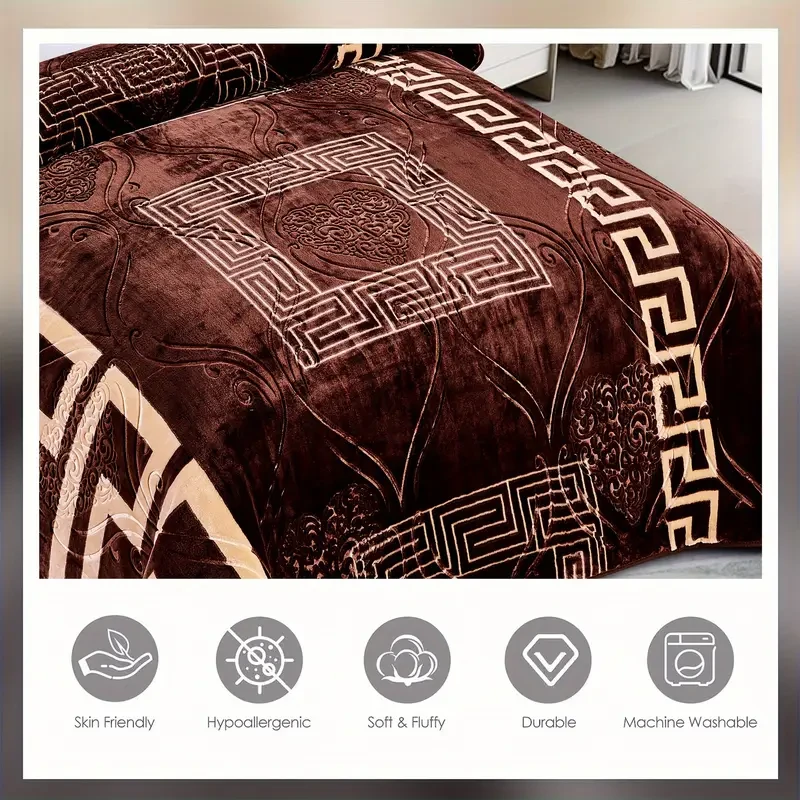 Manta de piel sintética estilo bohemio