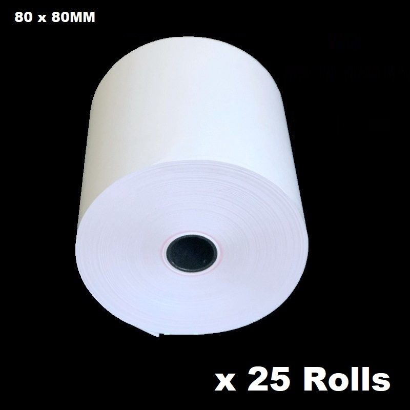 (25 rollos) Rollos de papel térmico para recibos de 80 x 80 mm para impresoras de recibos POS