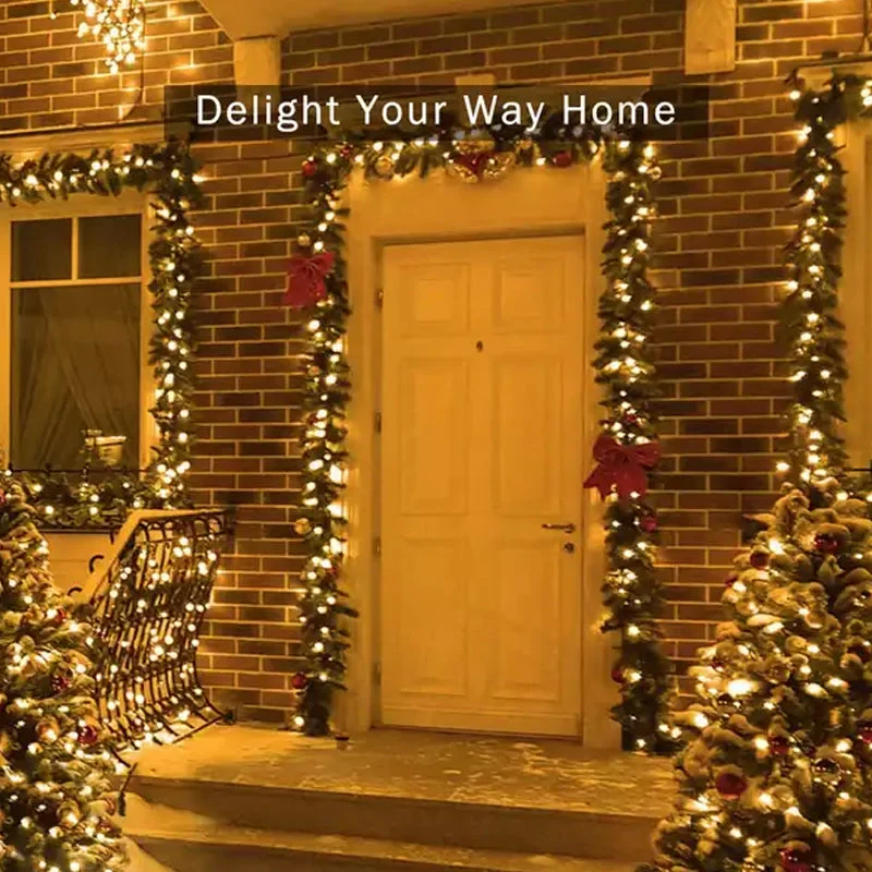 Luces solares navideñas para exteriores