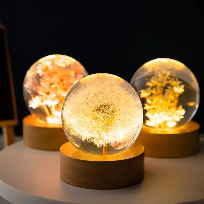Bola de cristal de diente de león 3D