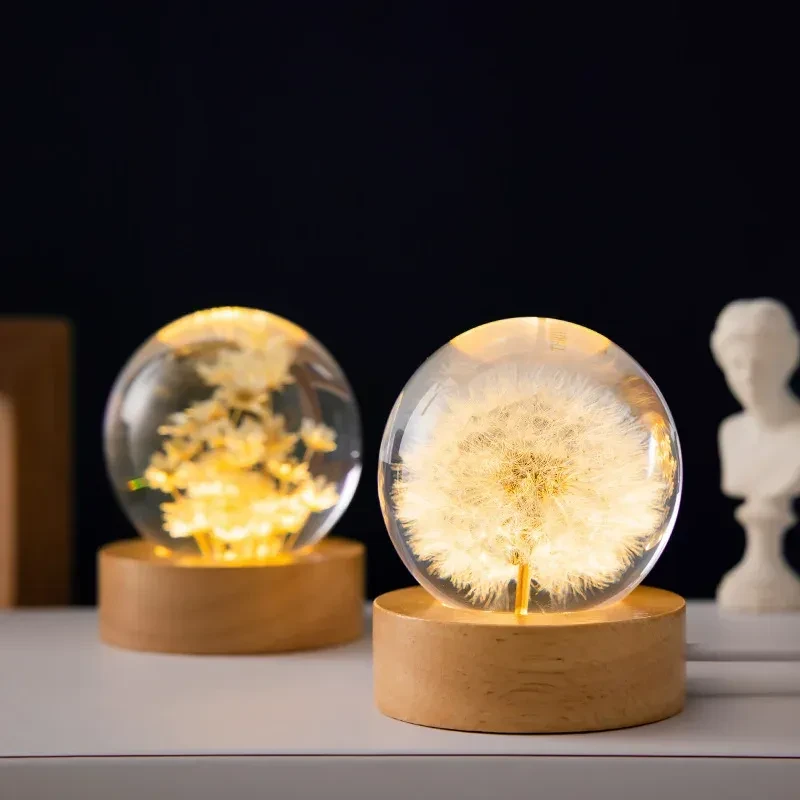 Bola de cristal de diente de león 3D