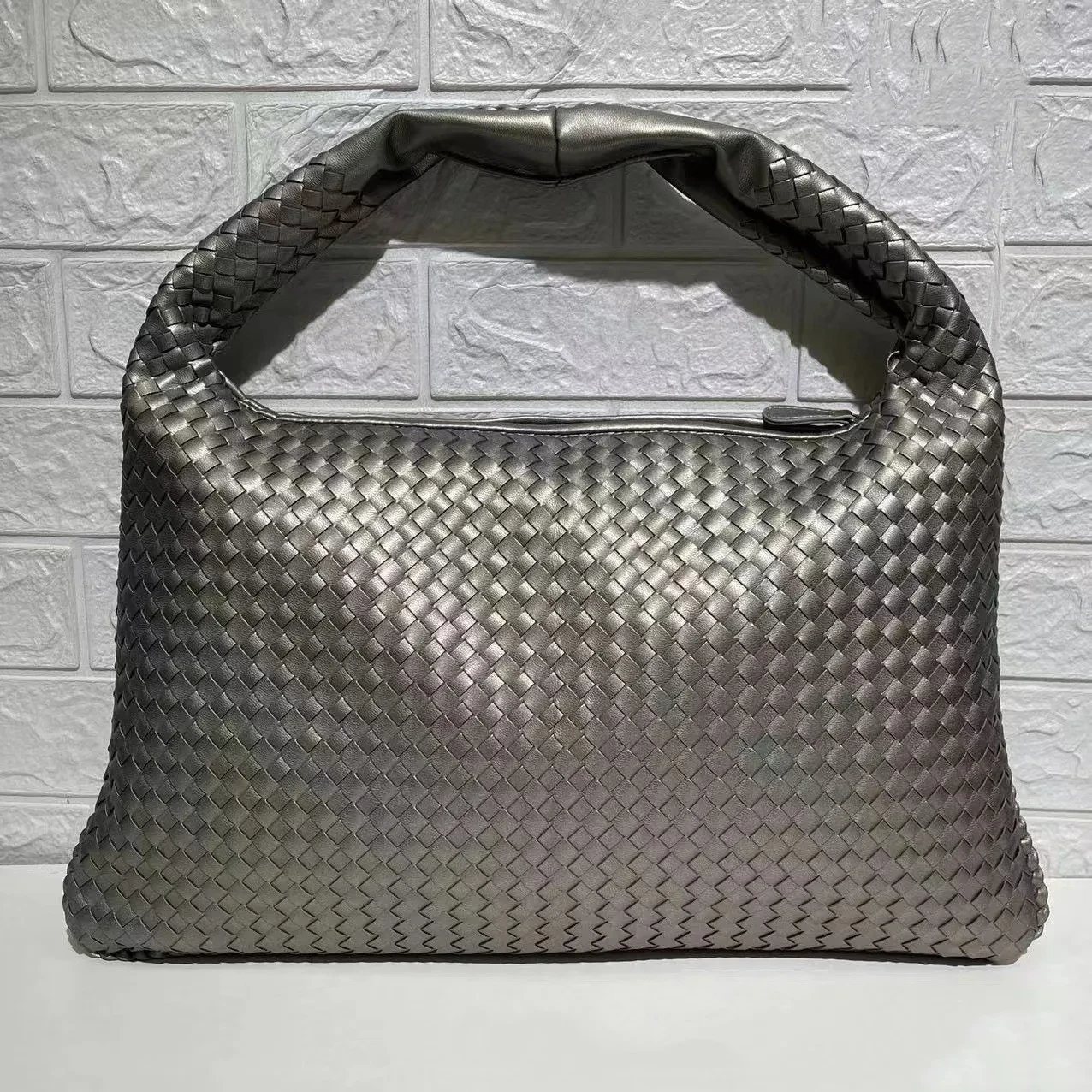 Bolso de hombro tejido de gran capacidad para mujer