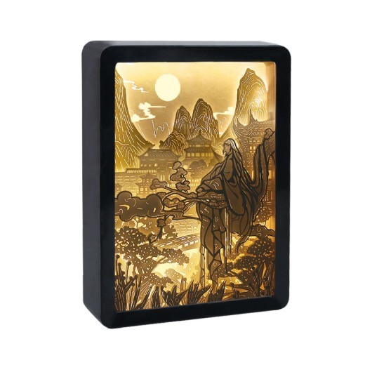 Lámpara de marco para decoración de mesita de noche de dormitorio