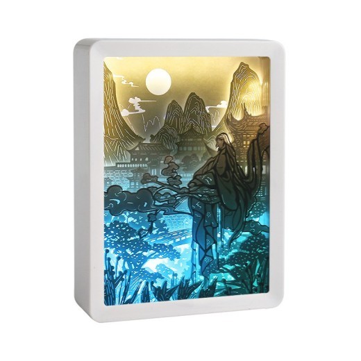 Lámpara de marco para decoración de mesita de noche de dormitorio