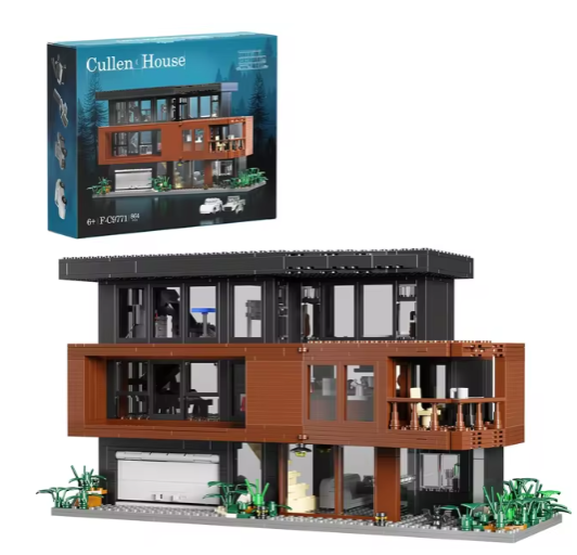 Kit de construcción de 864 piezas de la Casa Cullen, modelo de villa de película, cabaña en el bosque, arquitectura, ladrillos, juguete de construcción para adultos, regalos