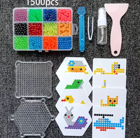 Kit de cuentas de agua en aerosol de 5 mm, cuentas fusibles creativas para hacer joyas, decoraciones especiales de bricolaje, artesanía hecha a mano.