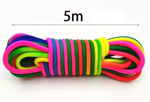 Cuerda de saltar de 5 a 10 m, banda elástica, juguete de movimiento para niños, cuerdas de saltar, cuerdas de entrenamiento, juguetes para niños, entrenamiento de salto, ejercicio de nailon, regalo para niñas
