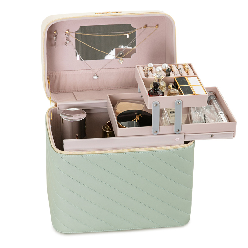 Estuche portátil para guardar cosméticos y joyas, estuche para belleza de uñas.