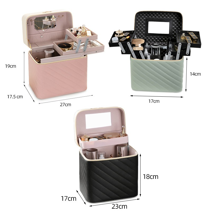 Estuche portátil para guardar cosméticos y joyas, estuche para belleza de uñas.