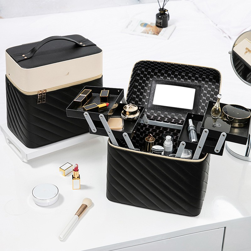 Estuche portátil para guardar cosméticos y joyas, estuche para belleza de uñas.